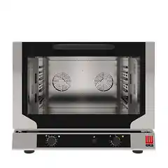 Конвекционная электрическая печь с прямым впрыском пара, 4 уровня 429×345 мм, электромеханическое управление, 100–260 °C, 3,15 кВт, подключение 220–230 В