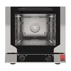 Конвекционная электрическая печь с прямым впрыском пара, 4 уровня 429×345 мм, электромеханическое управление, 100–260 °C, 3,15 кВт, подключение 220–230 В