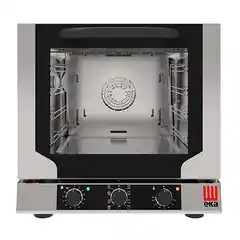 Конвекционная электрическая печь с прямым впрыском пара, 4 уровня 429×345 мм, электромеханическое управление, 100–260 °C, 3,15 кВт, подключение 220–230 В