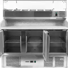 Холодильный стол, 368 л, с надстройкой 6xGN1, YATO