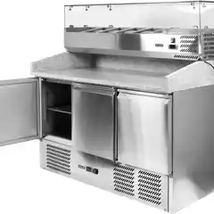 Холодильный стол, 368 л, с надстройкой 6xGN1, YATO
