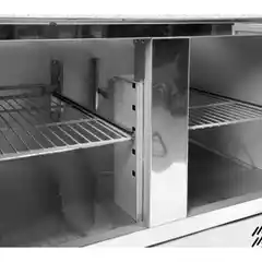 Холодильный стол, 368 л, с надстройкой 6xGN1, YATO