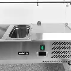 Холодильный стол, 368 л, с надстройкой 6xGN1, YATO