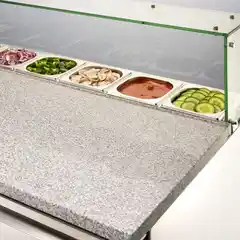 Стол холодильный3-дверный со стеклянной столешницей, V 402 л