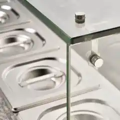 Стол холодильный3-дверный со стеклянной столешницей, V 402 л