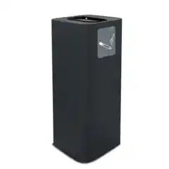 Металлическая урна с встроенной пепельницей от STIL CASA,300х300х650 мм