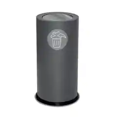 Металлический контейнер STIL CASA для сбора мусора, 50 л, Ø350х700 мм, 5,4 кг, серый