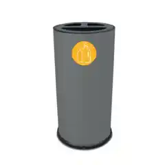 Контейнер мусорный с 3 отделениями STIL CASA, 70 л, Ø350х720 мм, 4,9 кг, серый