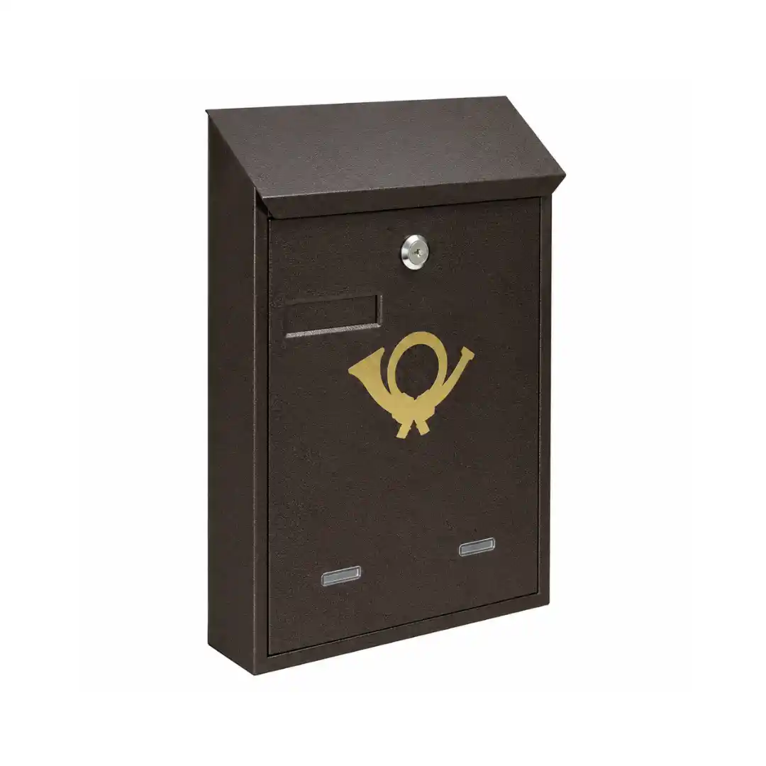 Cutie poştală de culoare maro, 340x250x45 mm