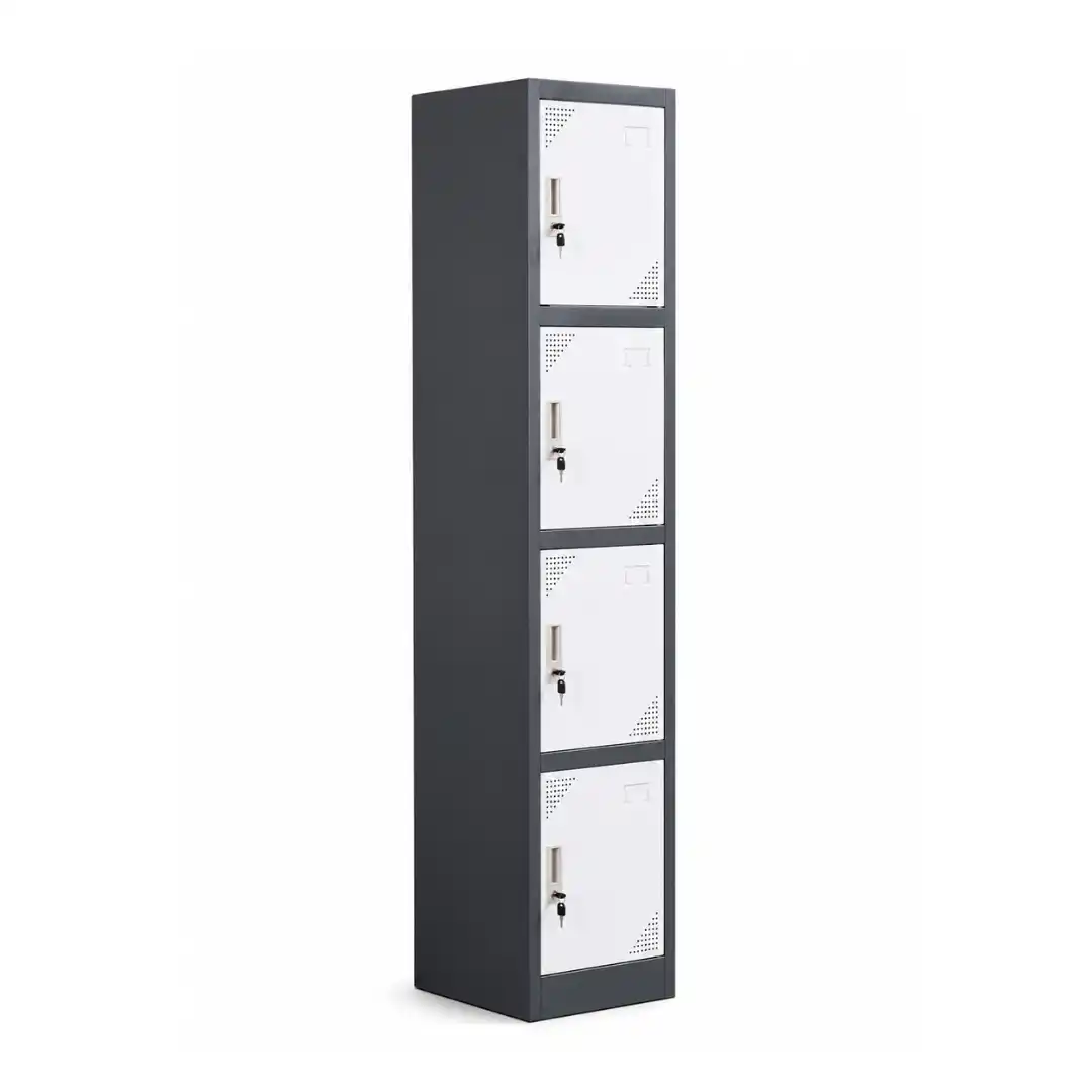 Dulap metalic vertical cu 4 compartimente, 380x450x1850 mm