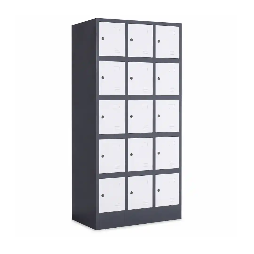 Metal Storage Cabinet with 15 Doors 900×400×1850 mm