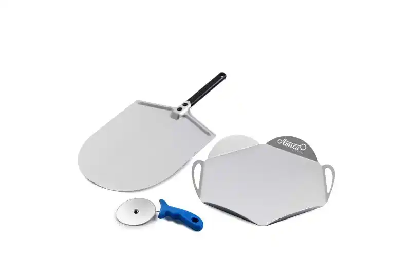 "A Casa Mia" pizza set with Amica peel, tray and pizza cutter