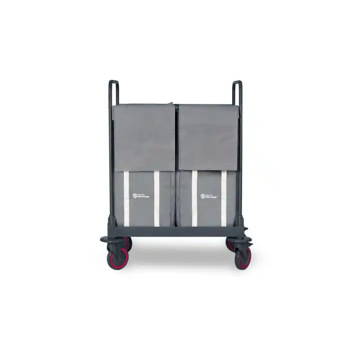 Cărucior Room Service PROPLUS 108 cu 2 compartimente de câte 125 l, 530x890x1130 mm