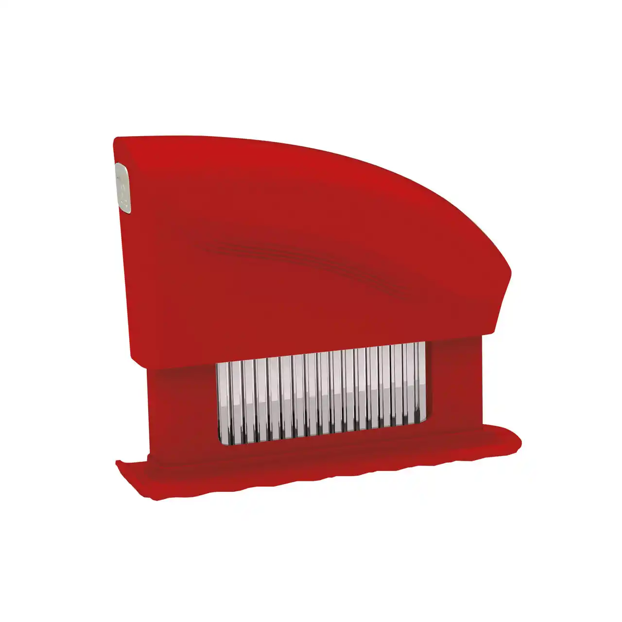 Dispozitiv de frăgezire carne cu 51 lame, inox, ABS, roșu