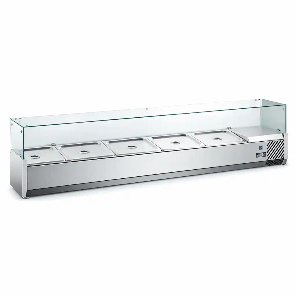 Countertop refrigerated ingredient display case 1500 mm, 6×GN 1/3 HKN-VRX1500/380