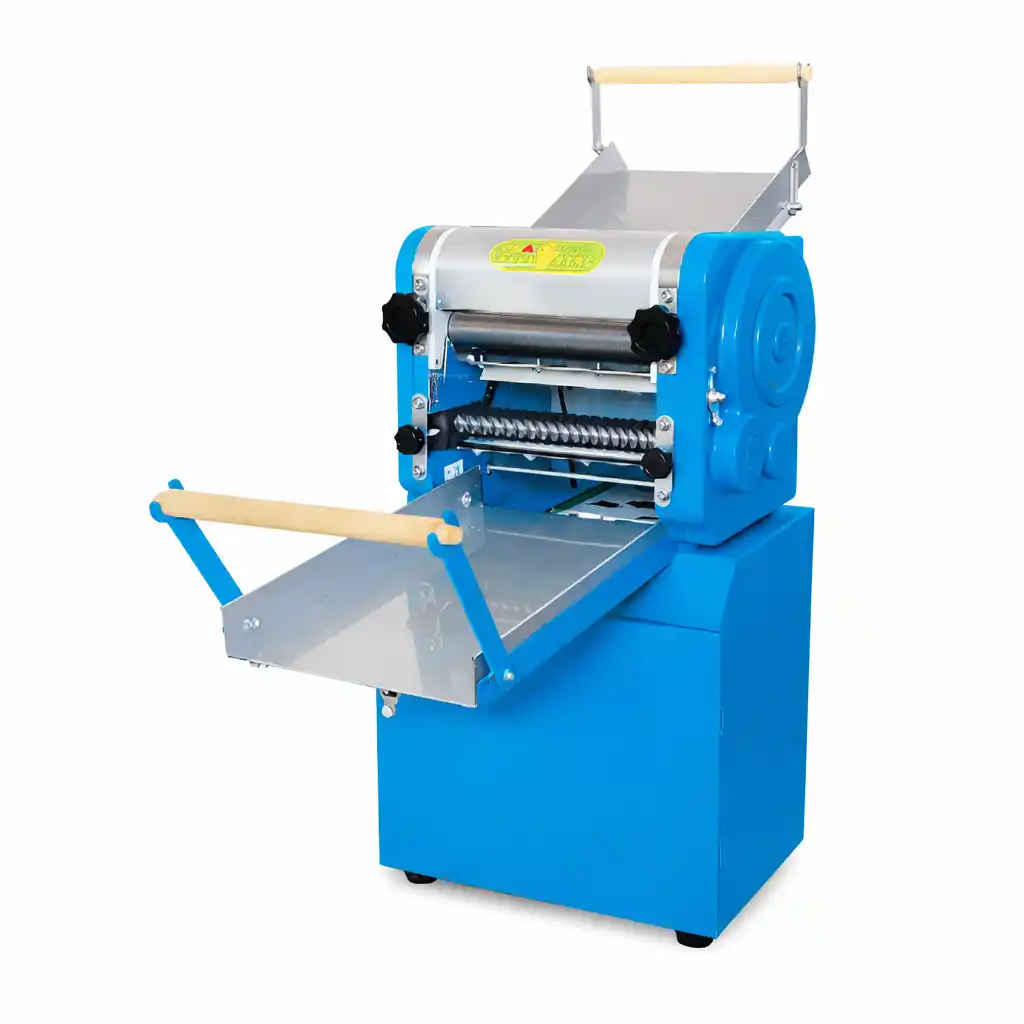 Electric floor-standing dough sheeter and noodle cutter, 300 mm, 1–4 mm, 3/9 mm HKN-NM300ZF