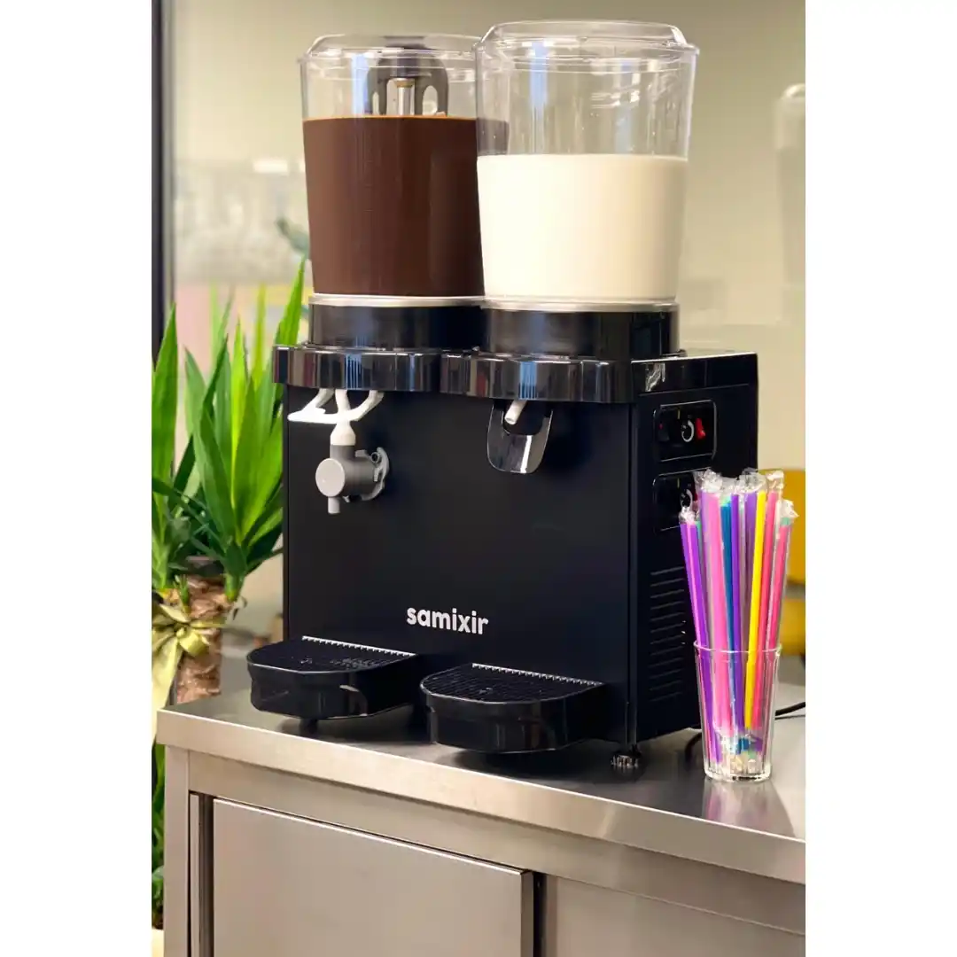 Panoramic digital frappe machine twin 2 x 10 L – black