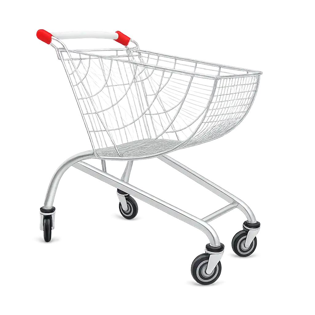 Cărucior pentru cumpărături semicerc 50 l