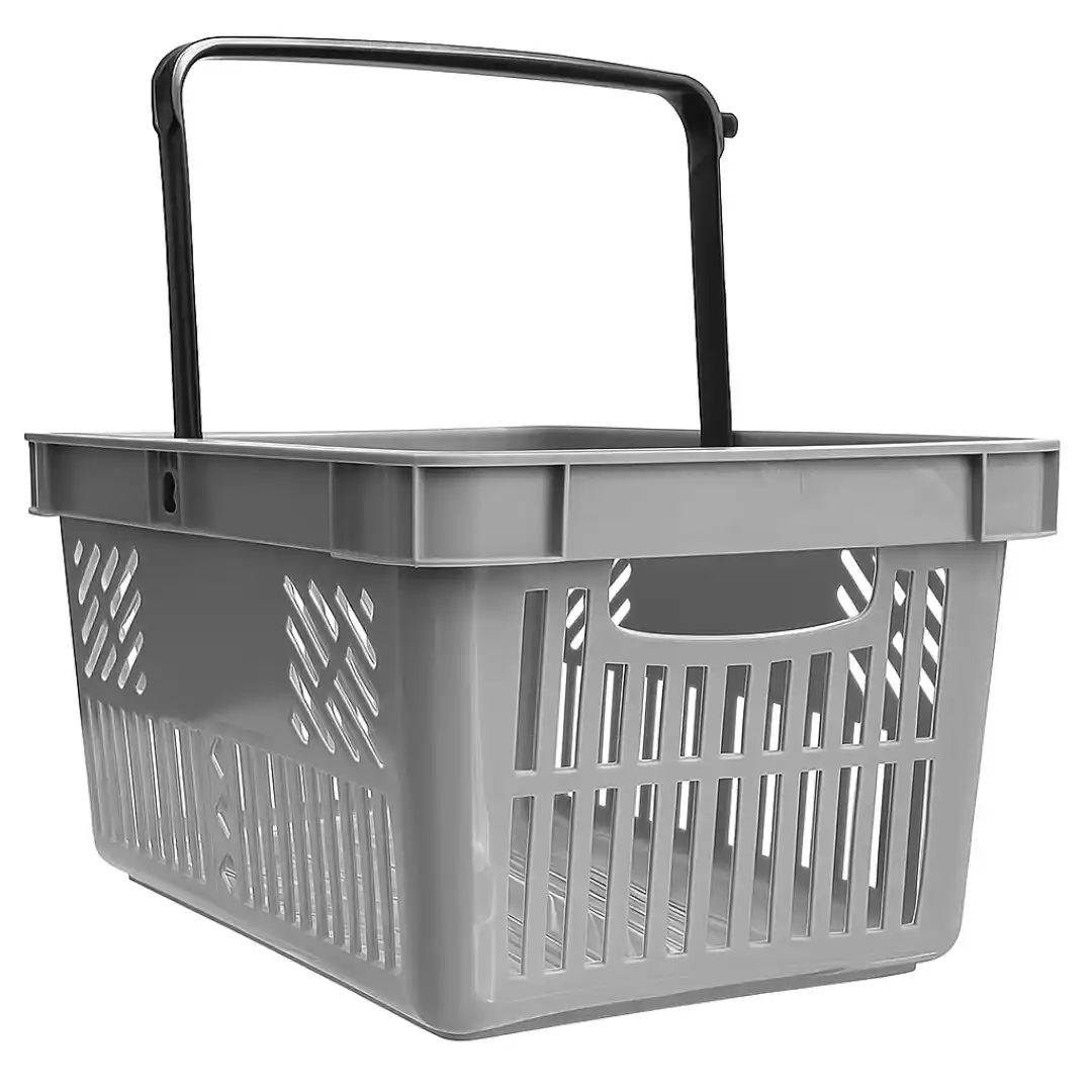 Coș din plastic (mâner de plastic) 470x310x250, galben