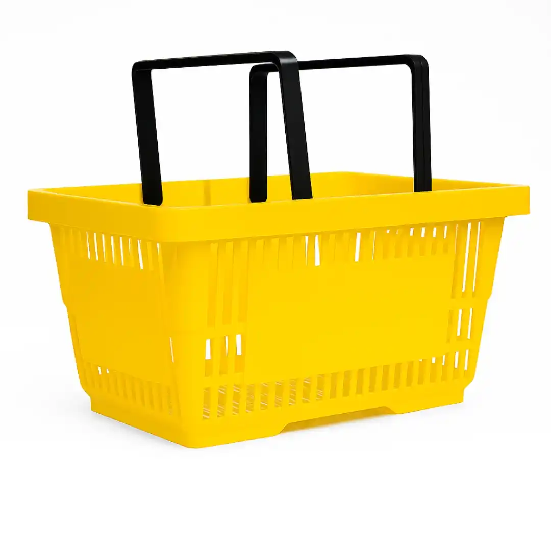 Coș din plastic, 22 L (2 mânere din plastic), cu spatiu pentru logo, verde