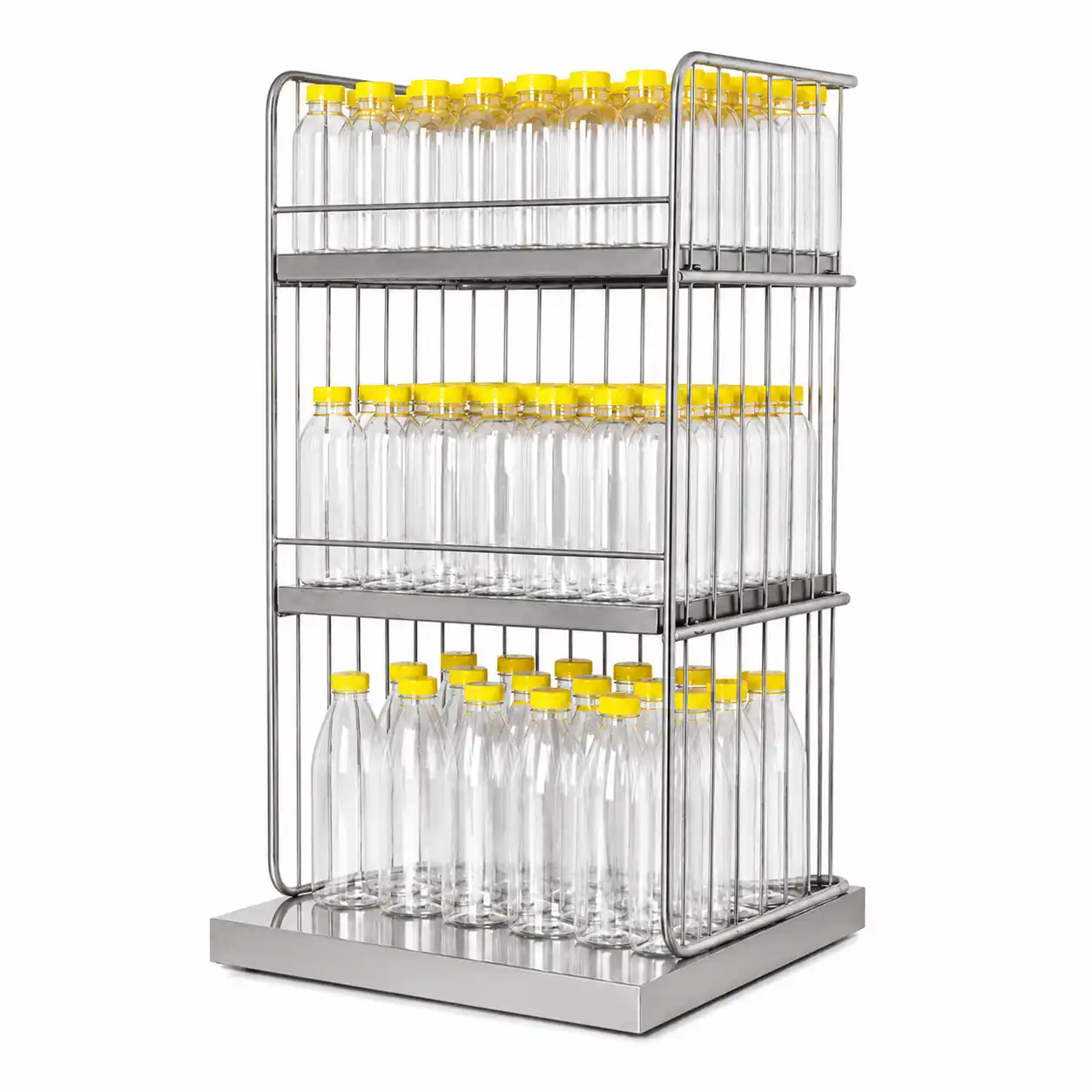 Stand cu 3 niveluri pentru sticle 0,33–0,55 l pentru storcător automat CanCan