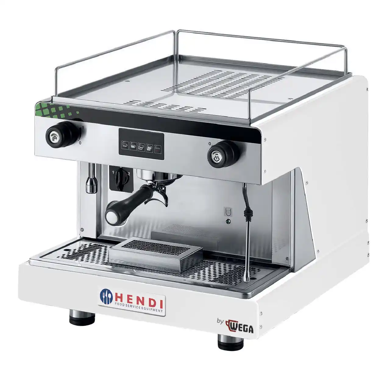 Espressor manual cu 1 grup, electronic, 5 l, 2900 W, alb, 530×555×515 mm