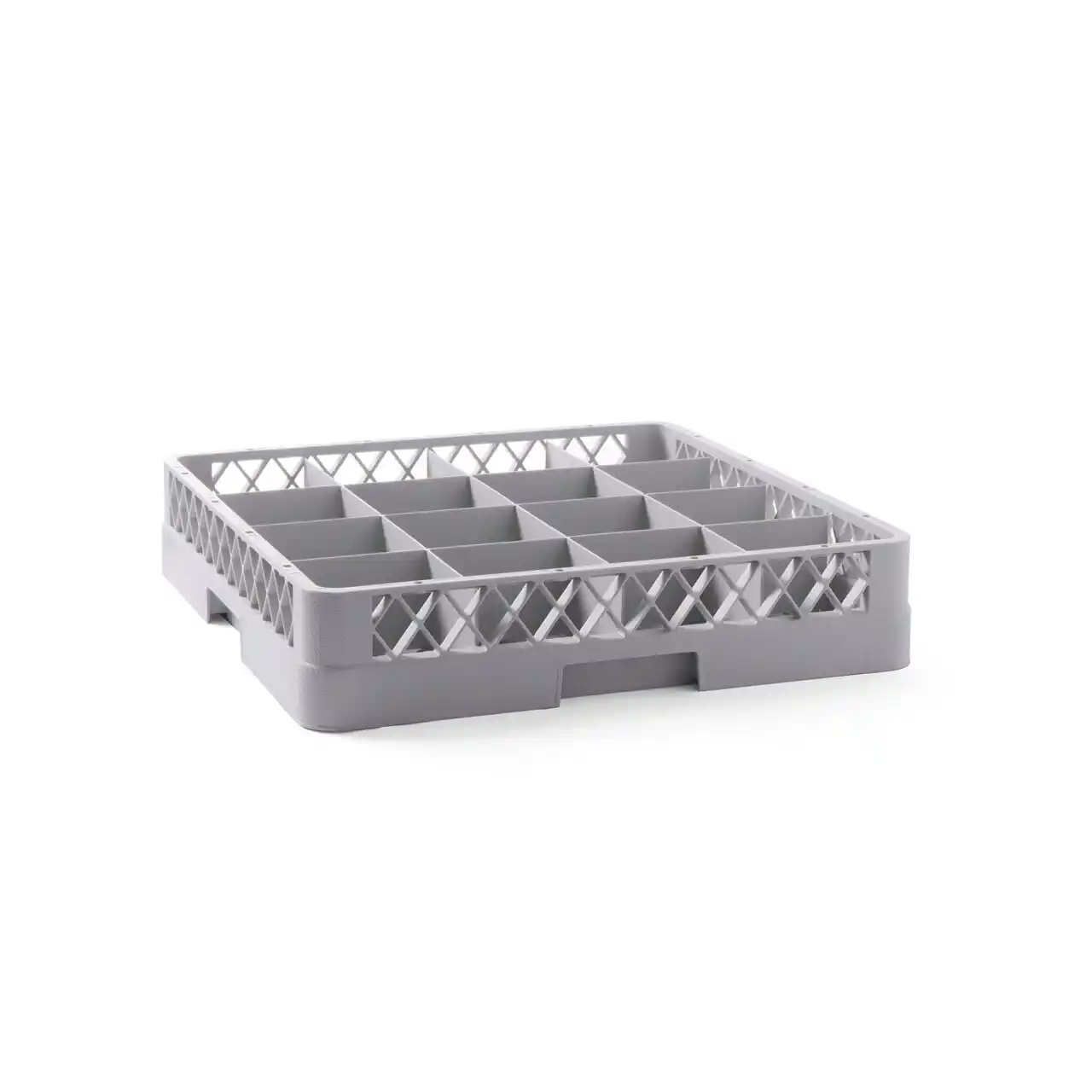 Coș universal pentru mașina de spălat vase, 16 compartimente, gri, 500×500×100 mm
