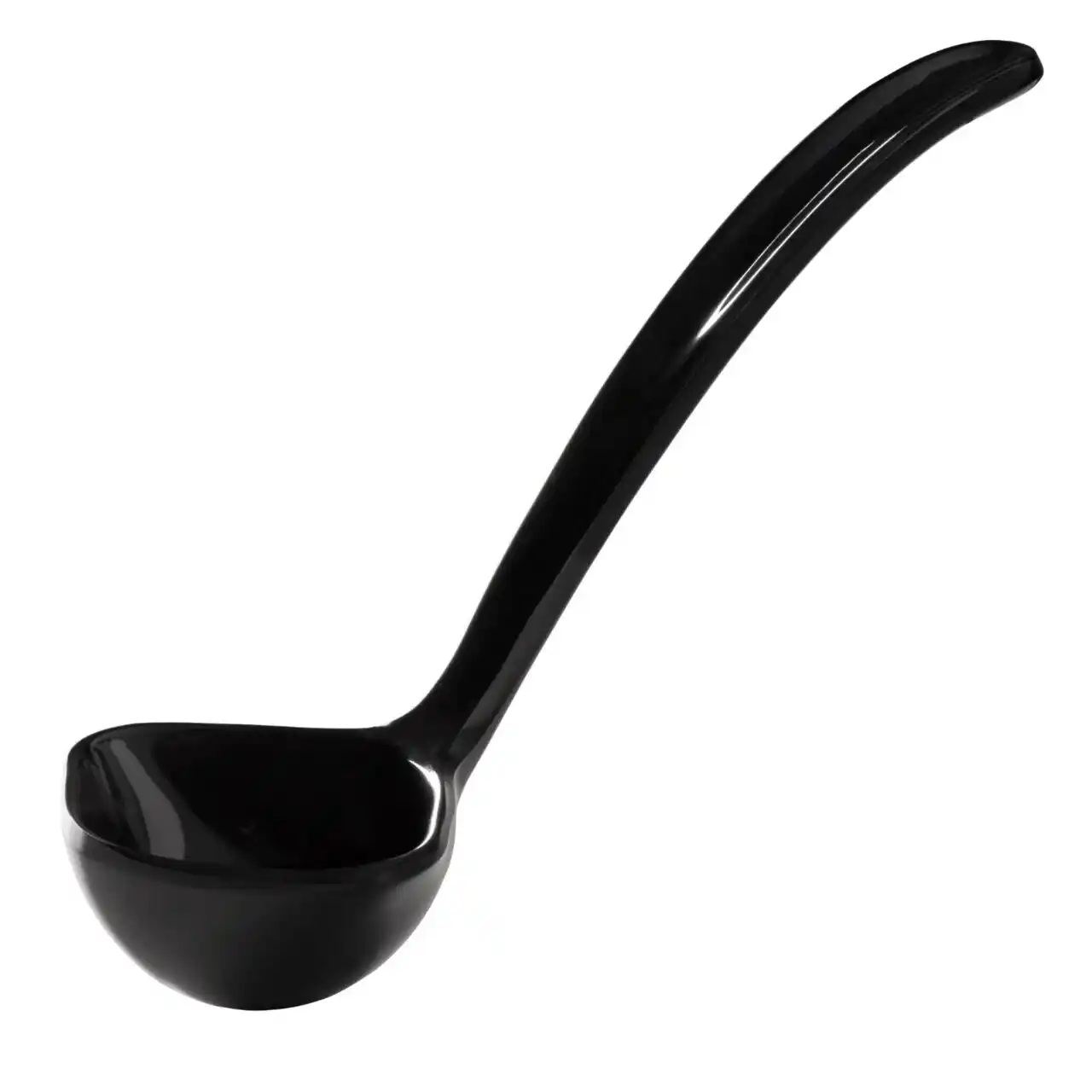 Polonic pentru sos din plastic SAN, negru, 30 ml, 180×70 mm