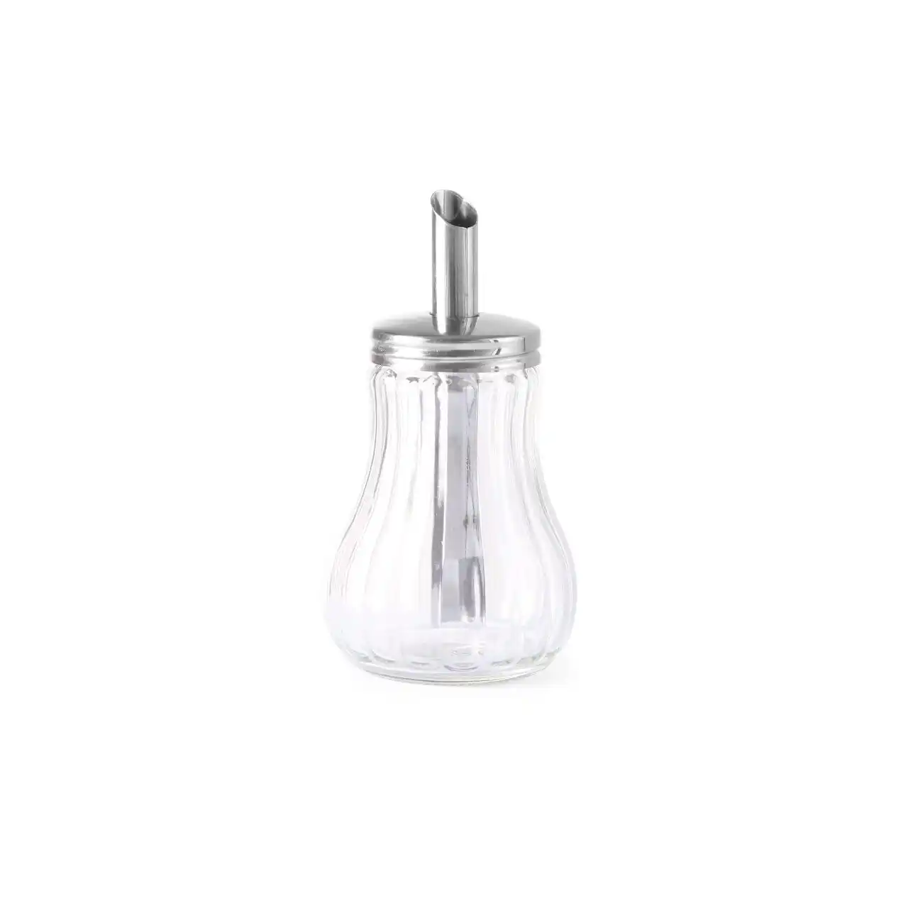 Dozator de zahăr din sticlă, cu capac din oțel inoxidabil, 0,2 l, Ø80×140 mm