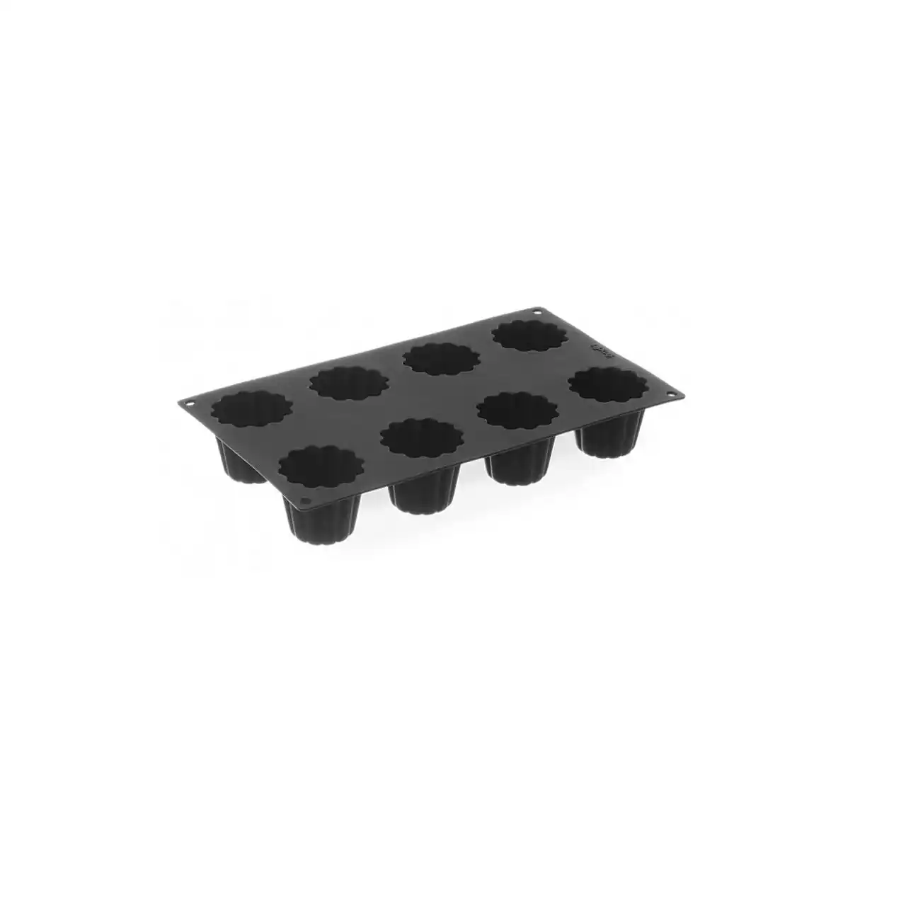 Silicone mold for canelé bordelais, 8 cavities Ø54×48 mm