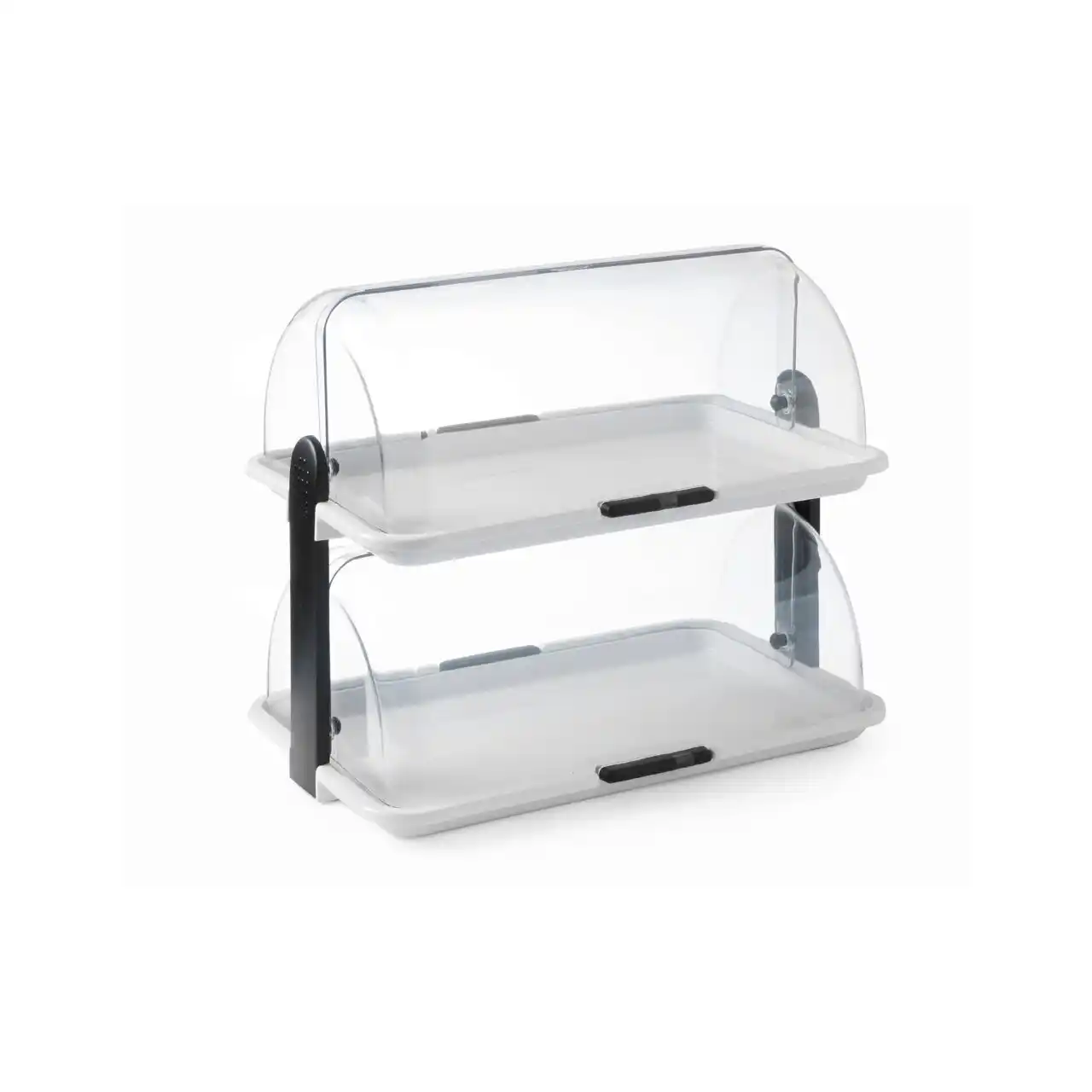 Double roll-top display with transparent cover, 380 × 260 × 355 mm
