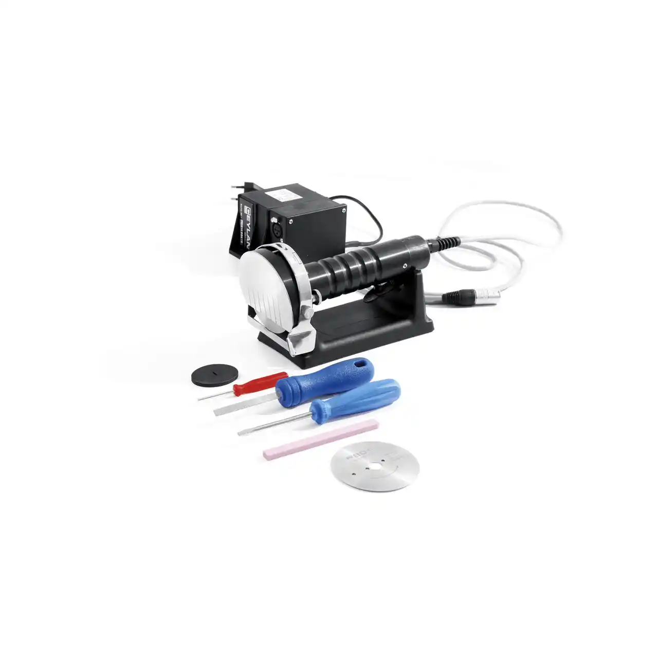 Cuțit electric pentru kebab, Profi Line, lamă din oțel inoxidabil cu diametrul de 8 cm, 5000 rpm, reglarea grosimii feliei
