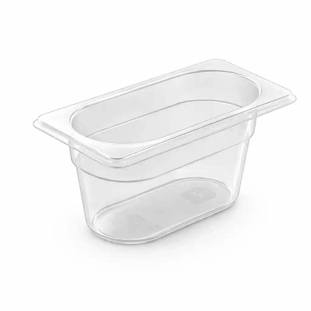 Recipient Gastronorm GN 1/9 din polipropilenă transparentă, 1 l