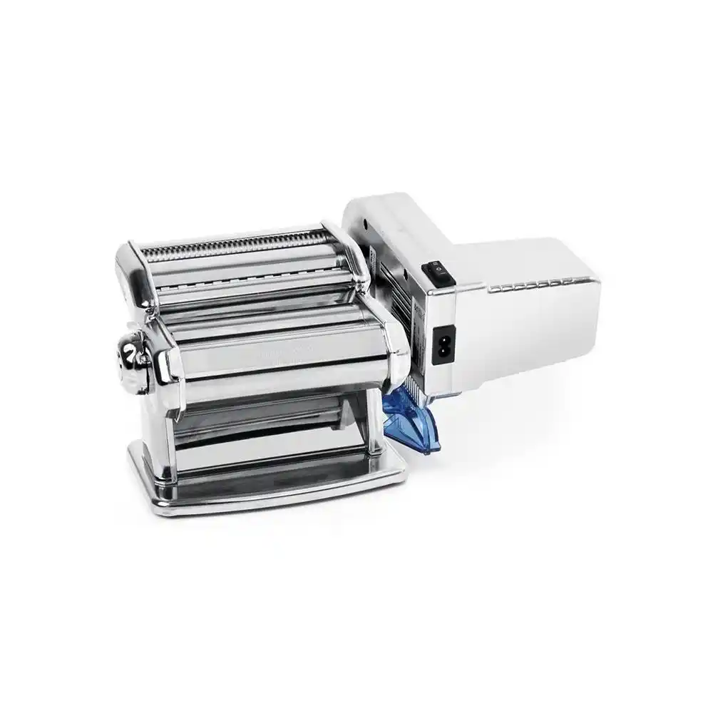 Aparat electric pentru paste Kitchen Line, 80 W, fettuccine 6,5 mm/tagliatelle 2 mm, grosime reglabilă aluat