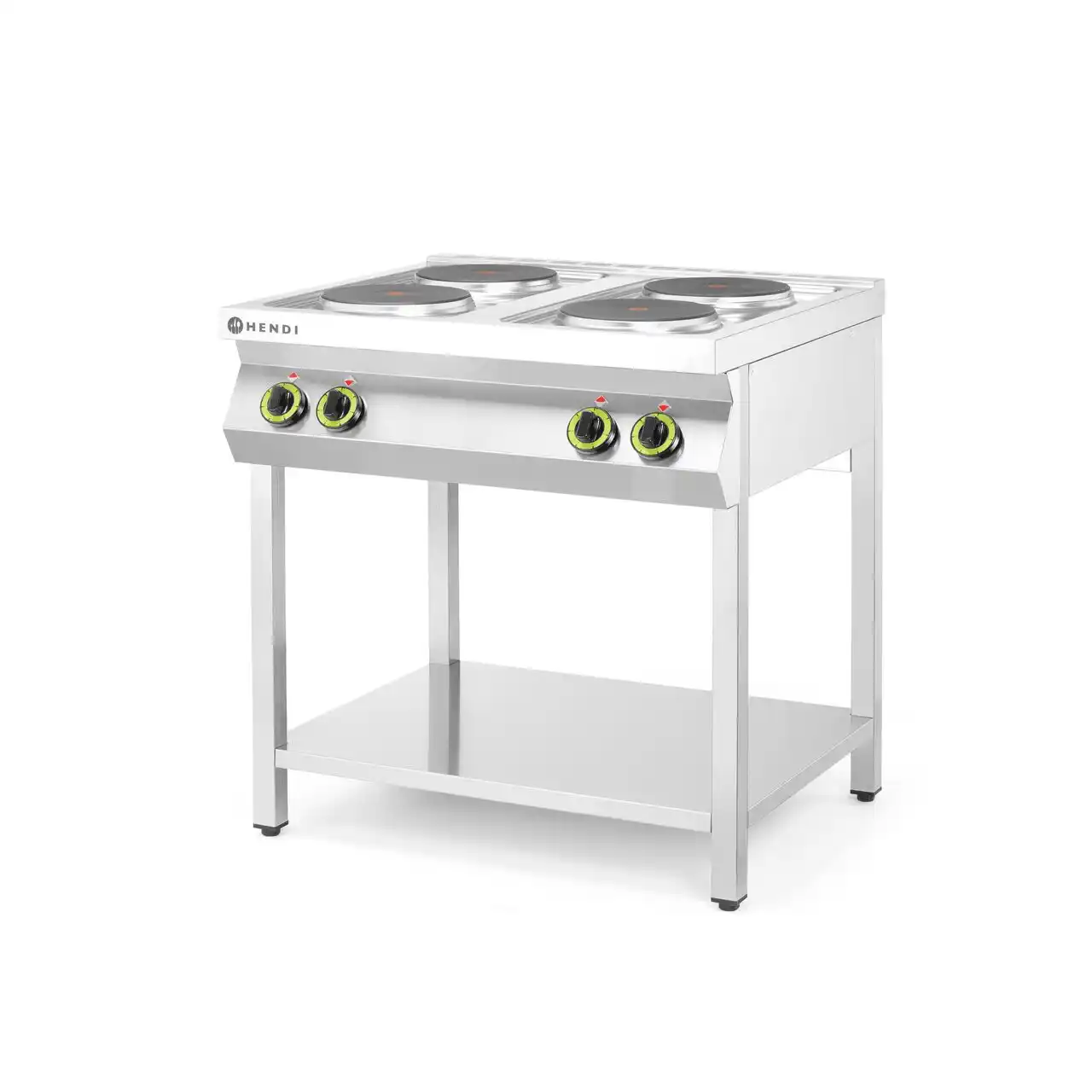 Aragaz electric Kitchen Line stand deschis, Hendi, cu 4 ochiuri, dimensiuni: 800x700x(H)900 mm