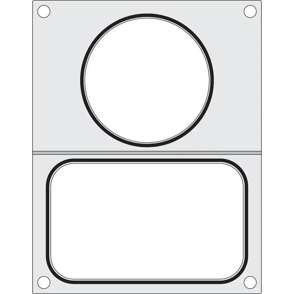 Matrita sigilare pentru un recipient cu un compartiment 178x113 mm + pentru un recipient de supa ø115 mm