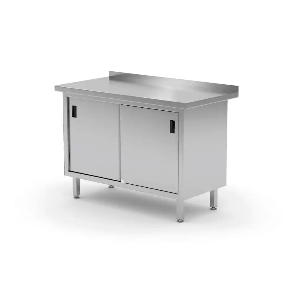 Mese dulap de perete din inox cu uși glisante Profi Line, adâncime 600 mm