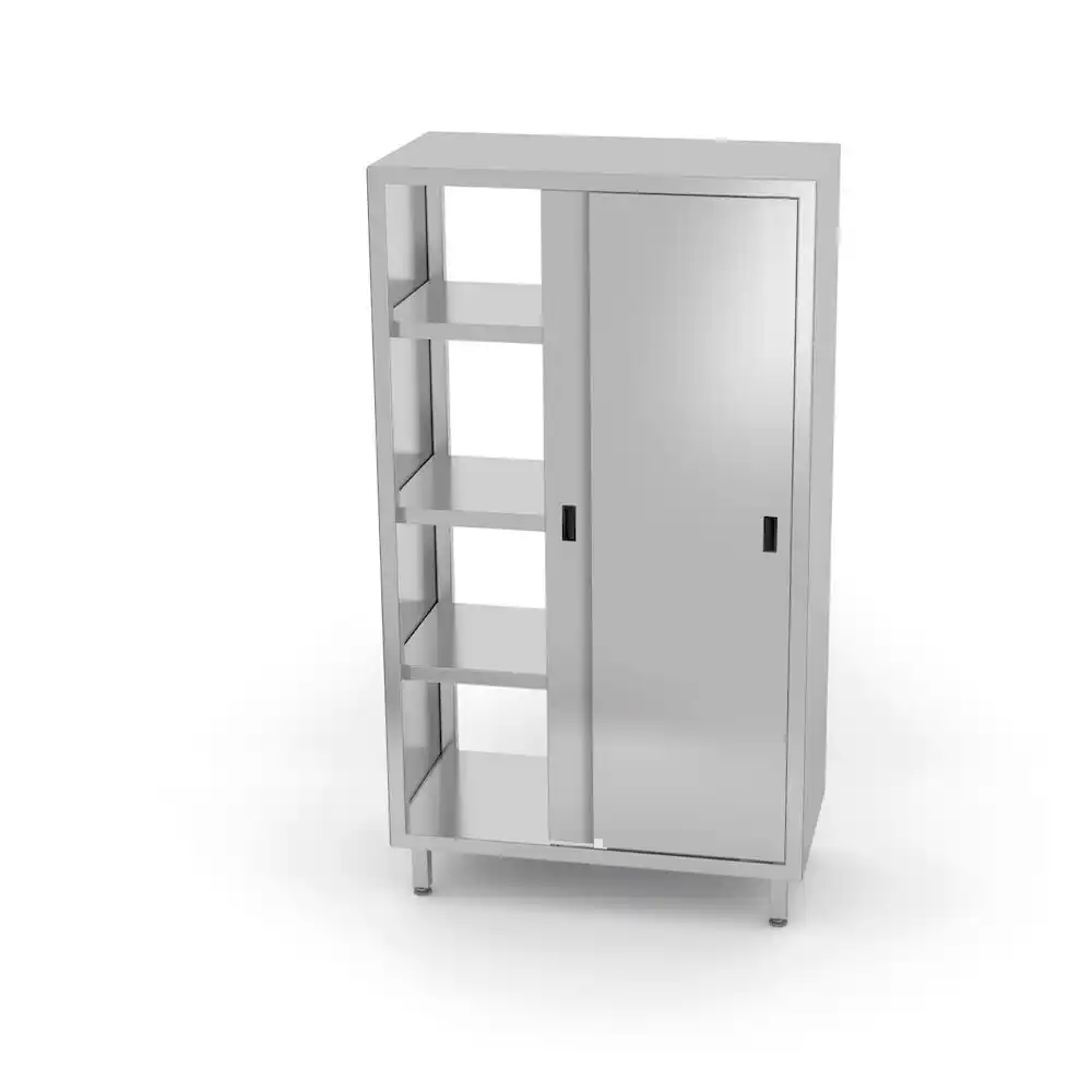Dulap de depozitare din inox cu uși glisante și acces pe ambele părți 800×700×1800 mm