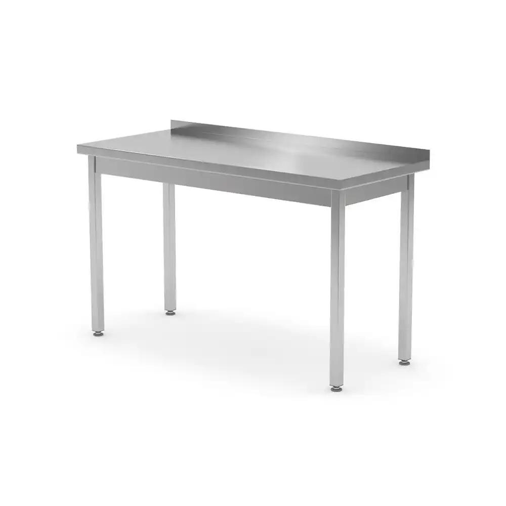 Masă profesională din inox cu bord, adâncime 600 mm ProfiLine