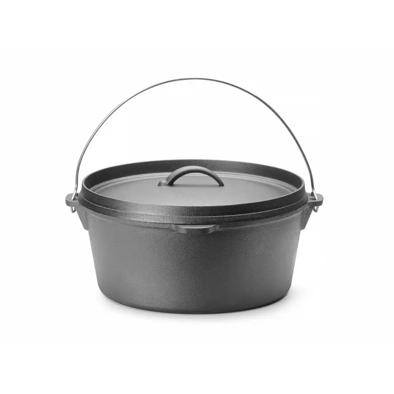 Cast iron cauldron with lid 7.2 L