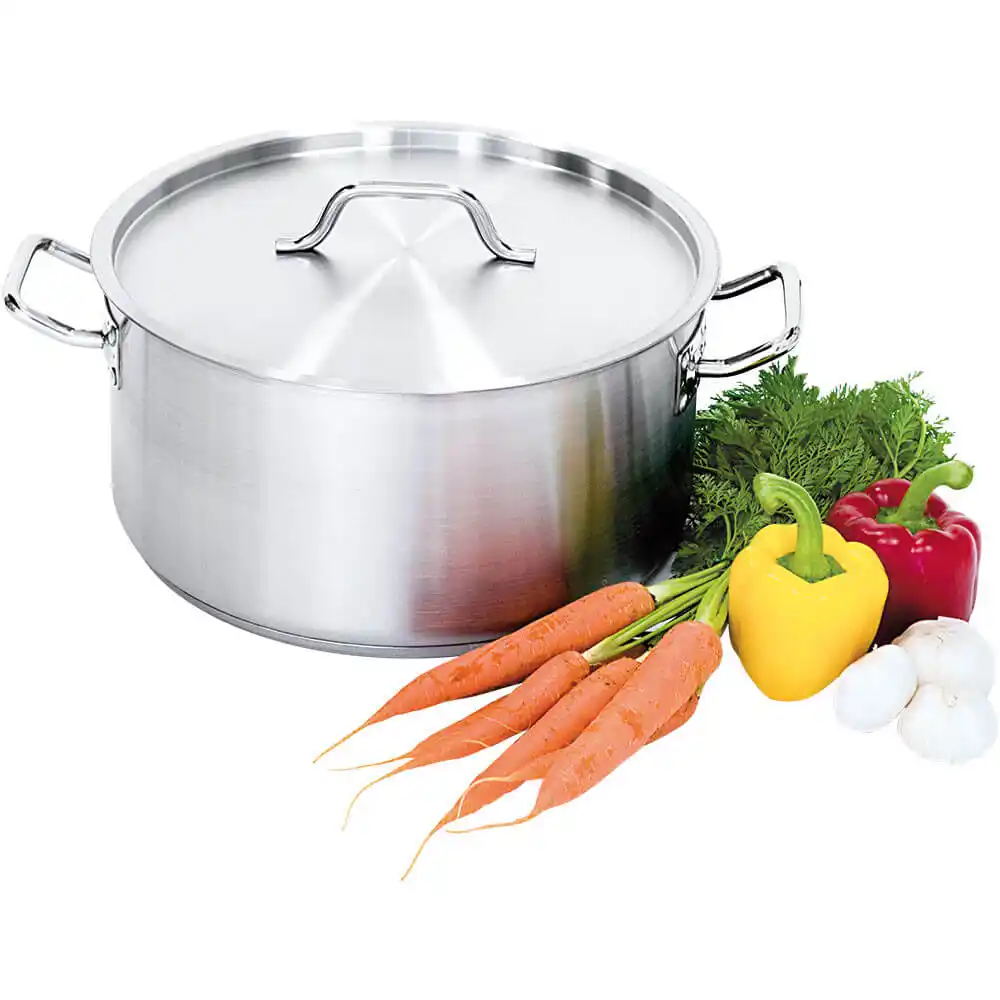 Low Stainless Steel Casserole with Lid, Ø 200 mm, 3.3 L