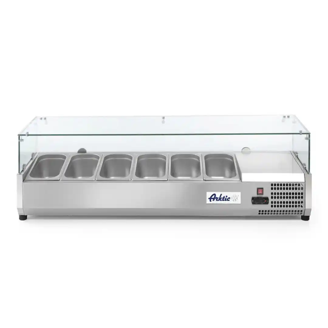 Countertop refrigerated GN 1/3 showcase for 9 GN pans