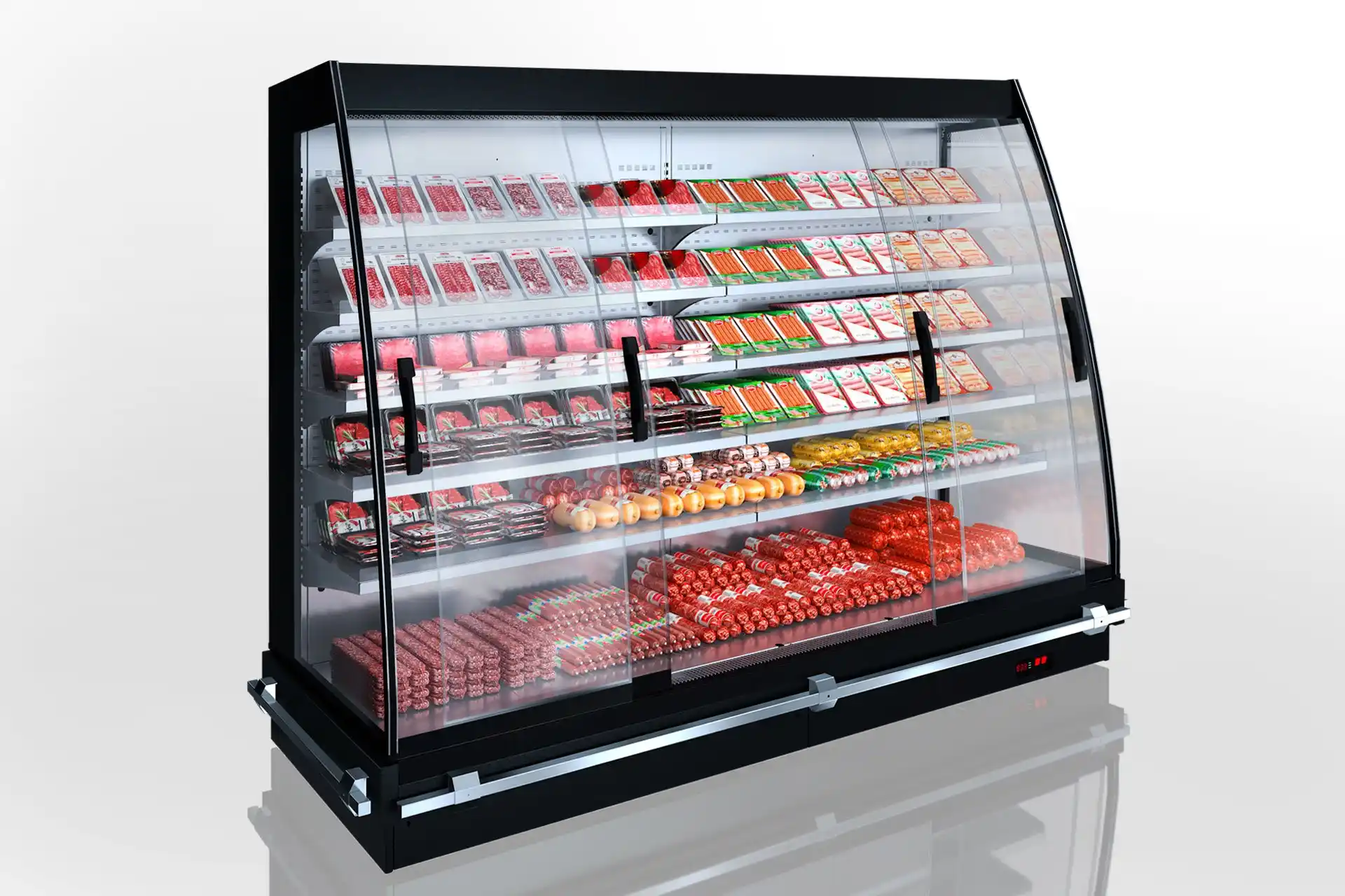 Semi-vertical cabinet Louisiana eco MSV 095 MT D 160-DLM (Straight slide-doors Valentini) - 937
