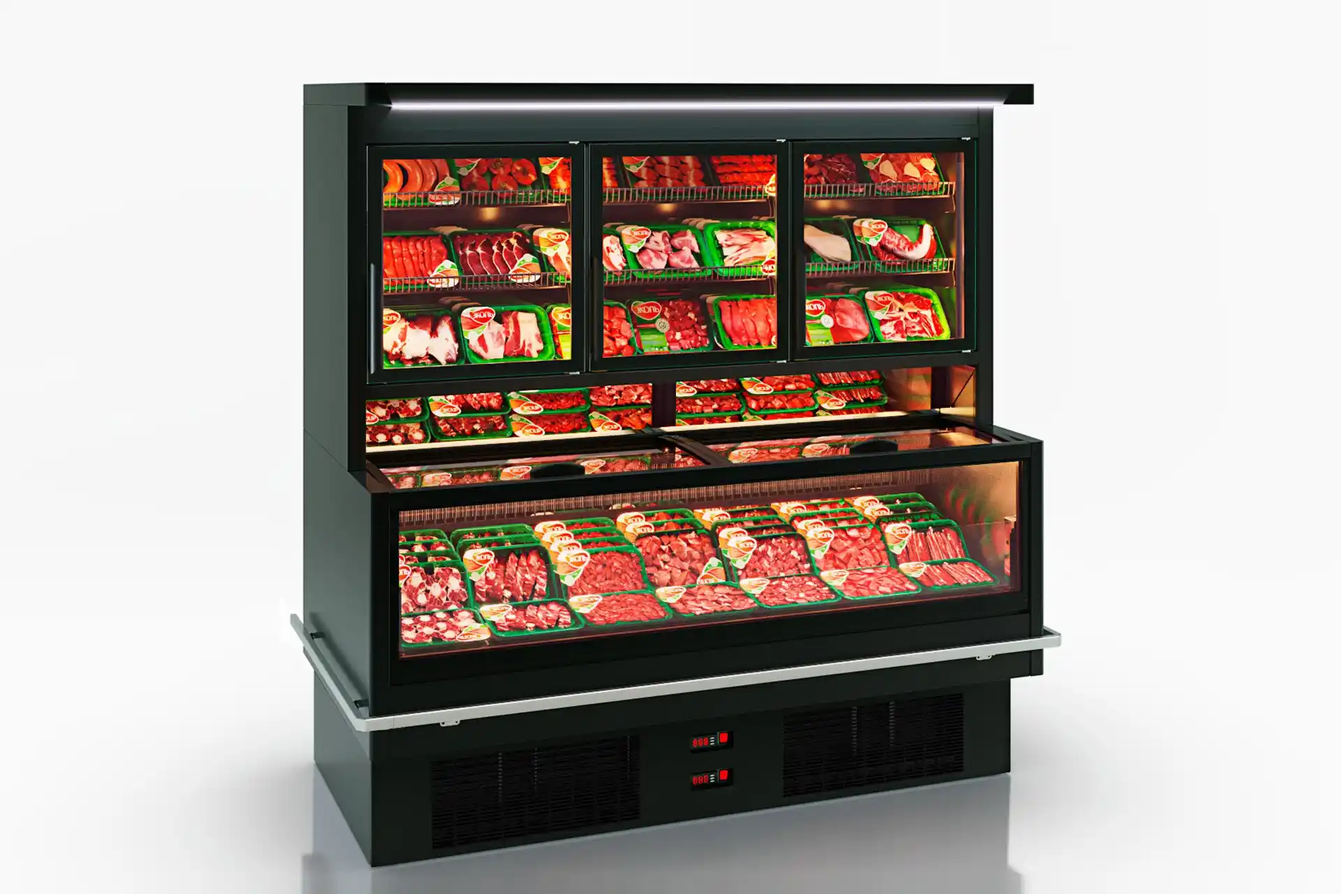 Vitrină pentru alimente congelate Alaska combi 2 AHV 090 LT D/C 200-D/SLA - 1250