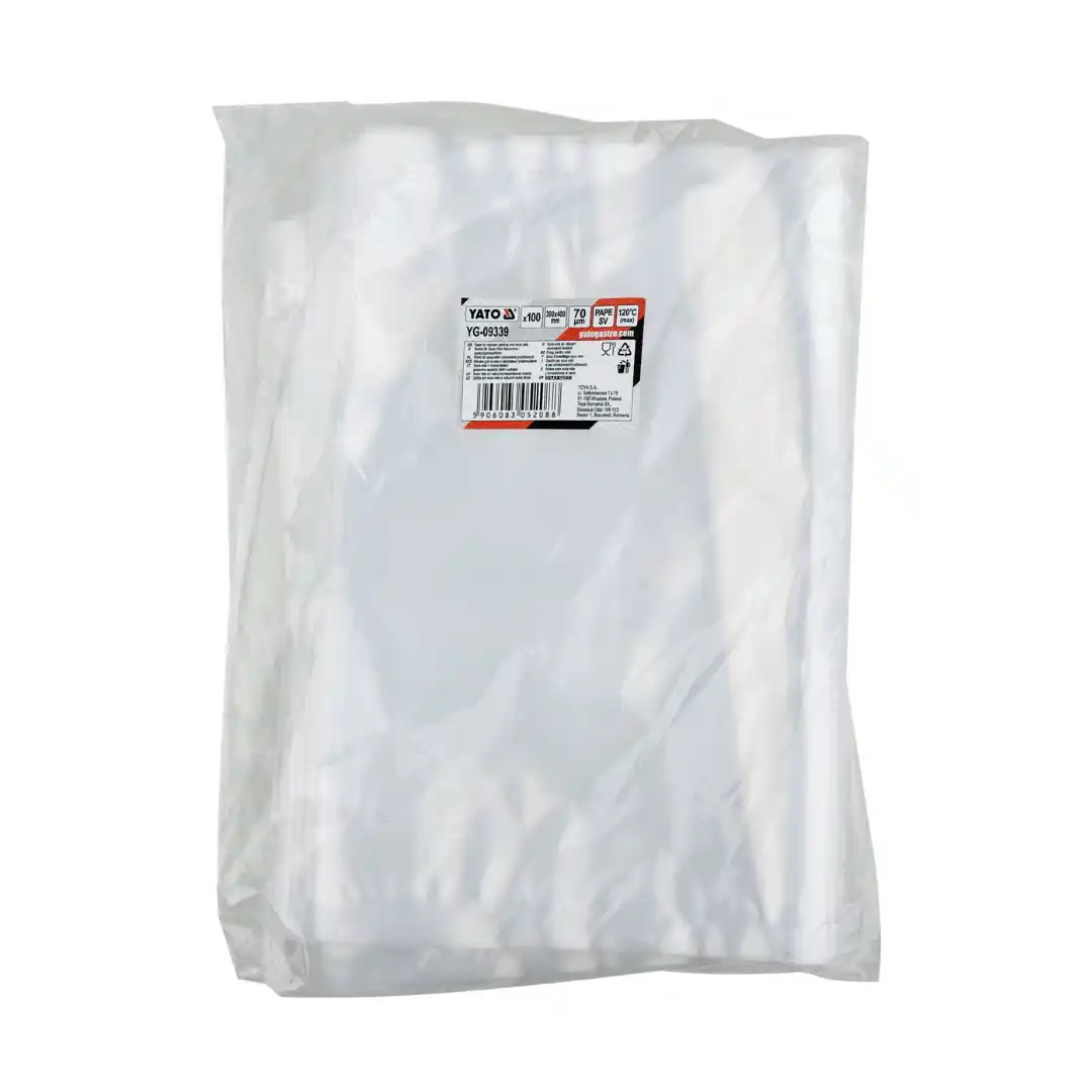 Pungi pentru sous-vide și mașini de vidare cu cameră PA/PE 300×400 mm 70 μm 100 buc