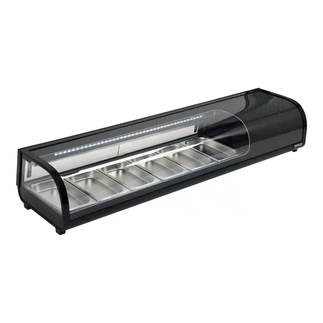 Витрина для суши 5x1/2 GN 175x39x37 черный