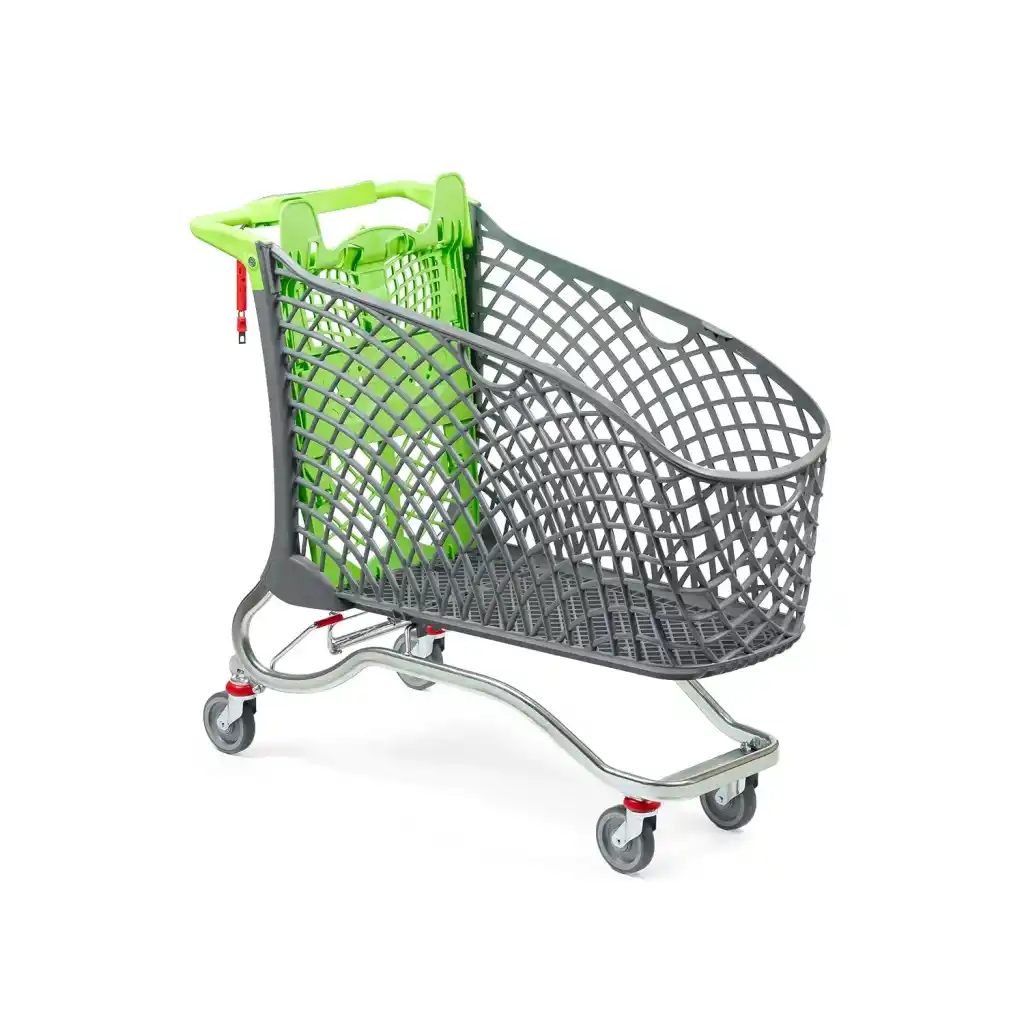 Cărucior hibrid pentru cumpărături 240 l pentru hipermarketuri Plastimark Hybrid Iper