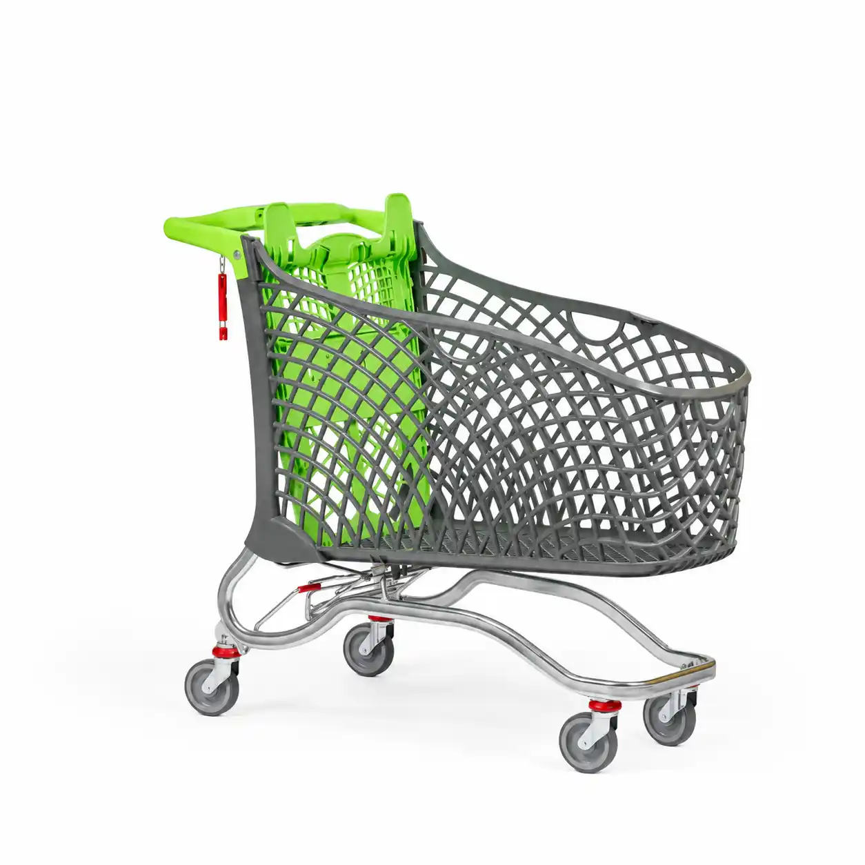 Cărucior hibrid pentru cumpărături 220 l cu bază metalică  Plastimark Hybrid Maxi