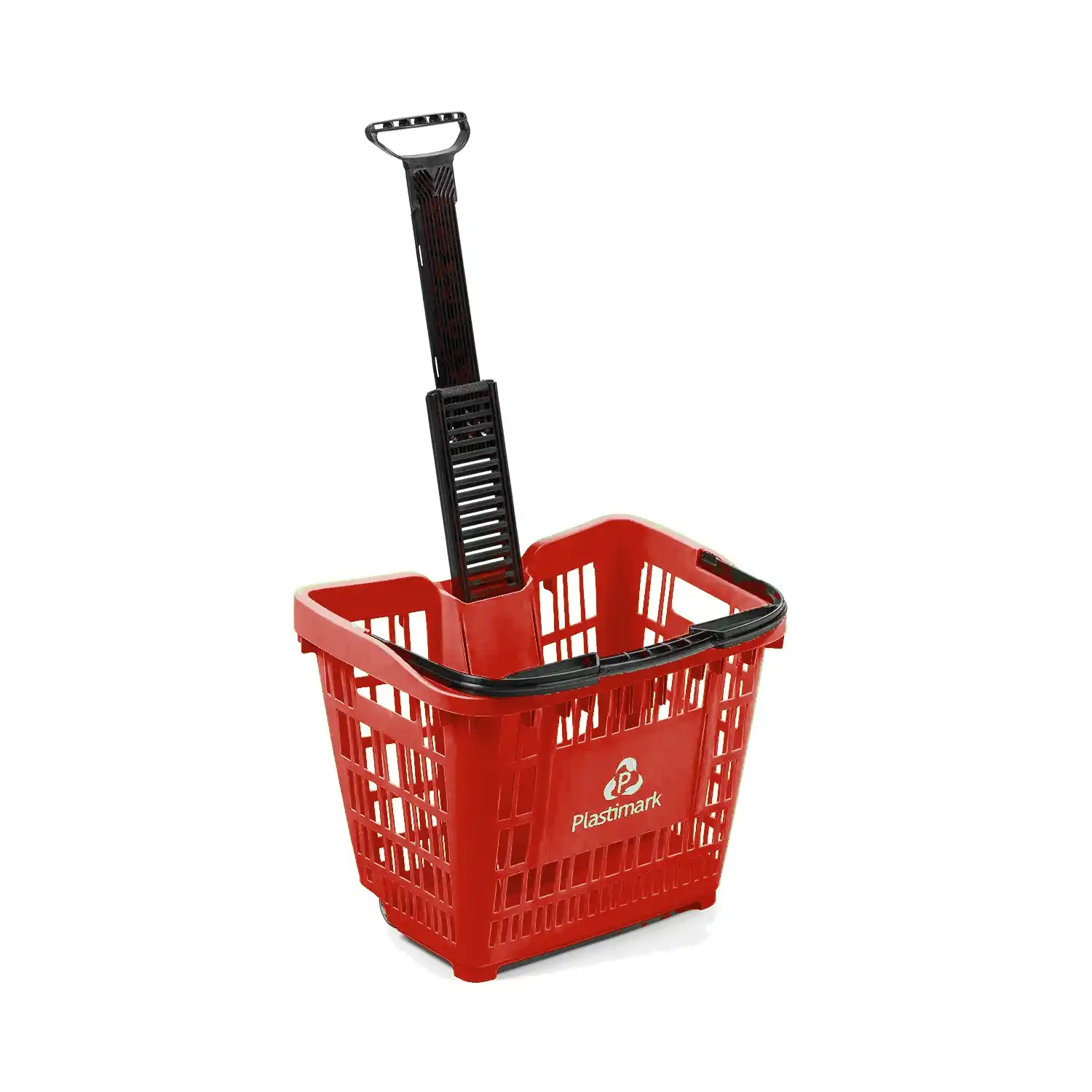 Coș de cumpărături cu roți Plastimark Speesy 45L — Albastru (RAL 5015)