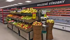 Пристенный стеллаж для овощей и фруктов с мобильной резервной тележкой, 1200×840×1500 мм